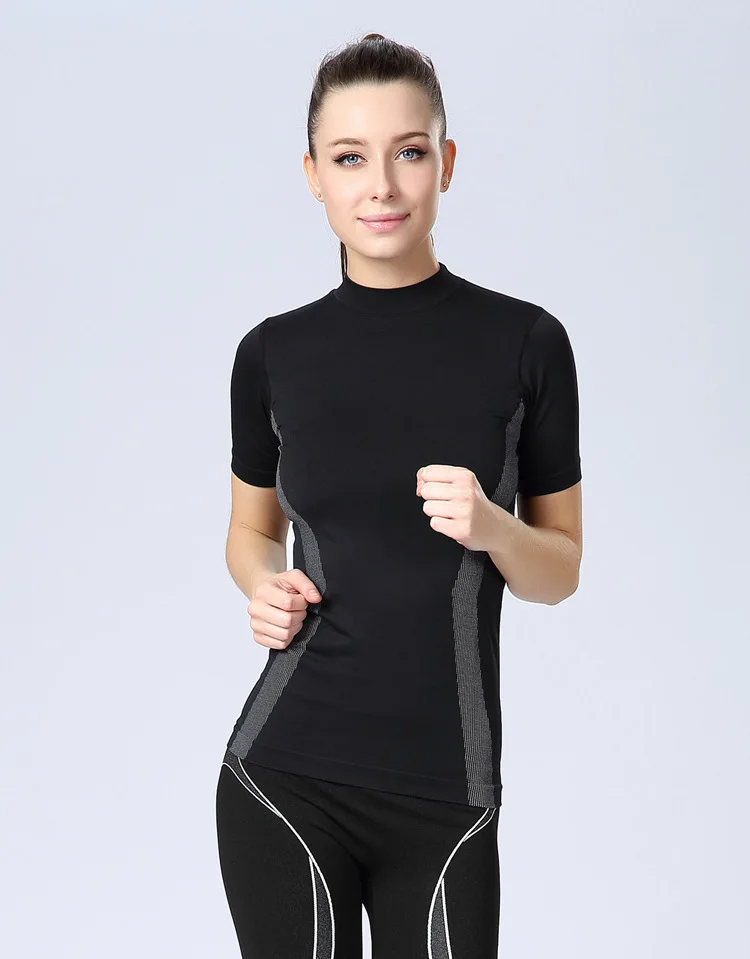 women short sleeve T shirt high elastic gymnastics wicking shirt WA10