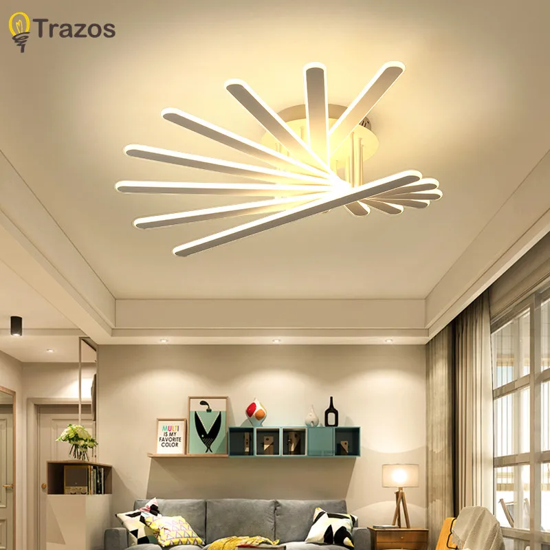 

TRAZOS Remote control Modern White Dimmable Led Ceiling Lamp For Bedroom Kitchen luminarias de interior Indoor Lighting Lamp