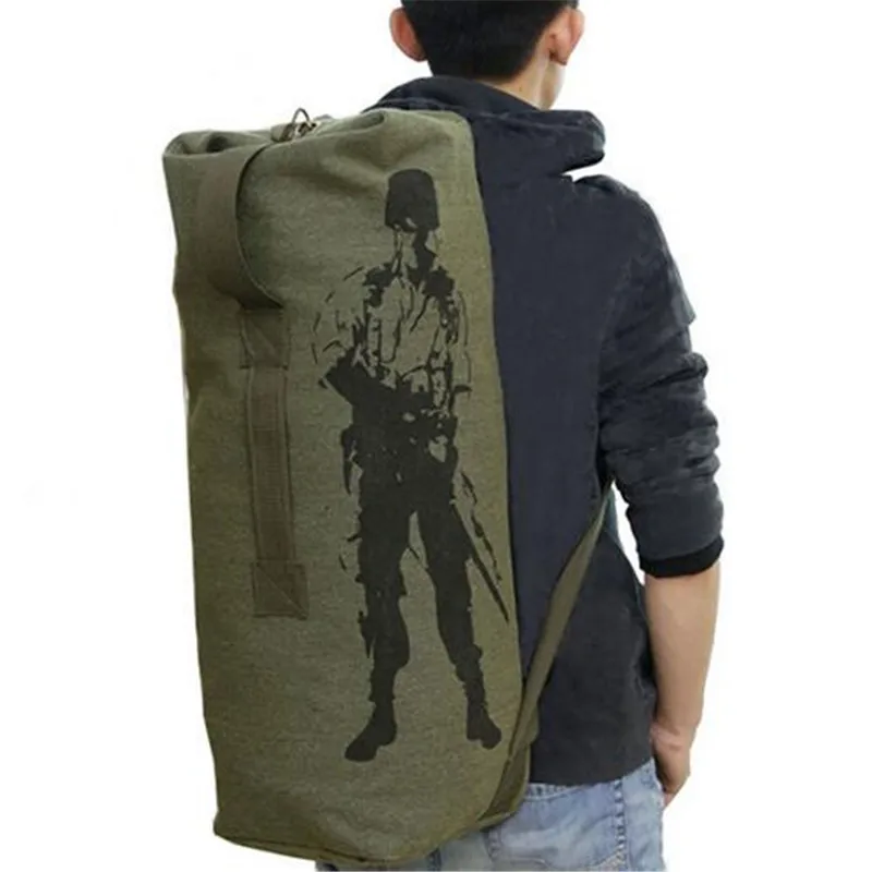 

Folding Travel Luggage Army Canvas Bag Men Military Backpack Large Capacity Shoulder Backpack Rucksack Deports Mochila