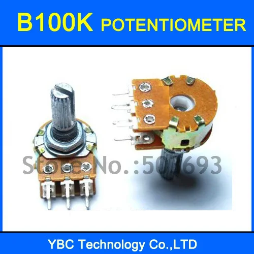 20pcs B100K 20MM 6Pins Rotary Potentiometer Free Shippingin