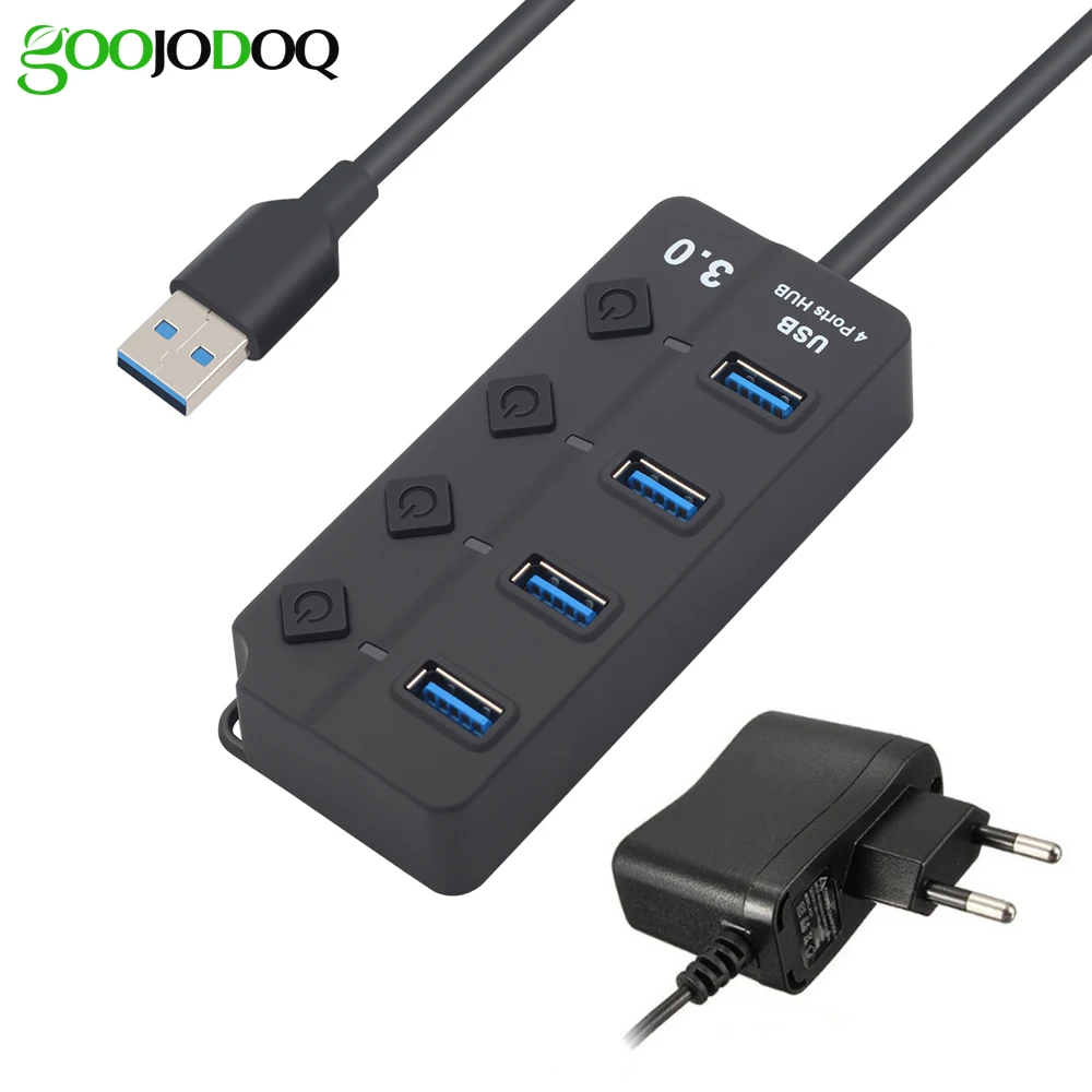 4 Port USB Hub 3.0 High Speed 5Gbps USB 3.0 Hub with Switch LED Multi USB Splitter US/EU Power Adapter for MacBook Pro Laptop PC 4 Port USB Hub 3.0 High Speed 5Gbps USB 3.0 Hub with Switch LED Multi USB Splitter US/EU Power Adapter for MacBook Pro Laptop PC