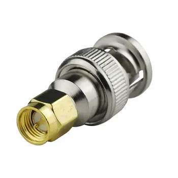

100PCS BNC Male Plug to SMA Male RF Coaxial Adapter Connector