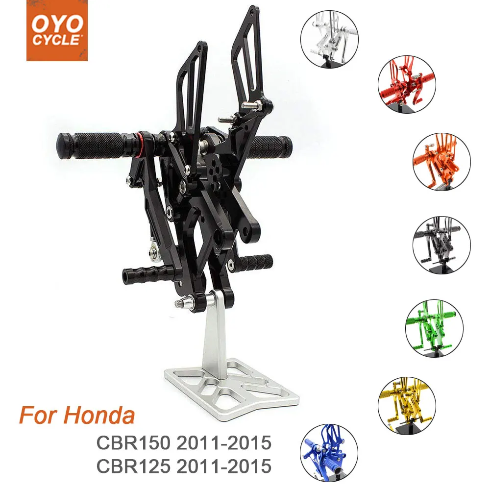 

For Honda CBR Series 150/125 2011-2015 Motorcycle Rear Set Accessories CNC Adjustable Rearset Foot Pegs CBR150 CBR125 Foot Rests