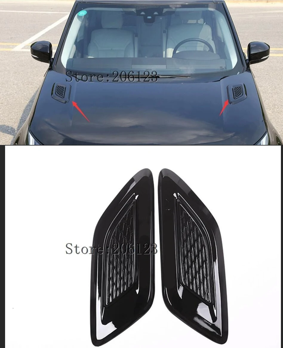 

Car Accessory For Land Rover Discovery Sport LR4 For Range Rover Evoque Vogue Hood Air Vent Outlet Wing Trim Stickers 2pcs