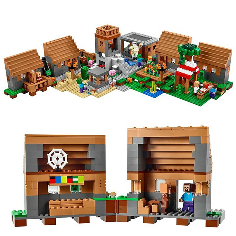 Картинки наборов лего майнкрафт деревня