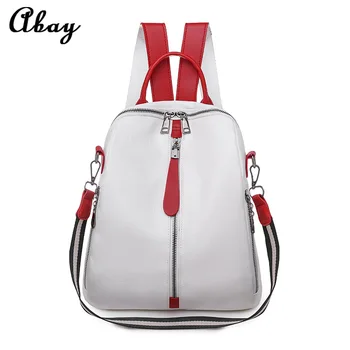 

2019 new ladies double zipper backpack multi-function leather bag backpack girl female retro backpack shoulder bag