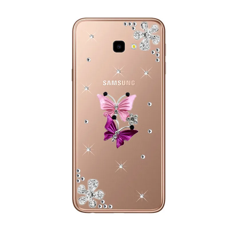 Для Samsung Galaxy J4 Plus J6 S10 lite Note 10 20 Ultra A7 чехол с ангельскими цветами Прозрачный для