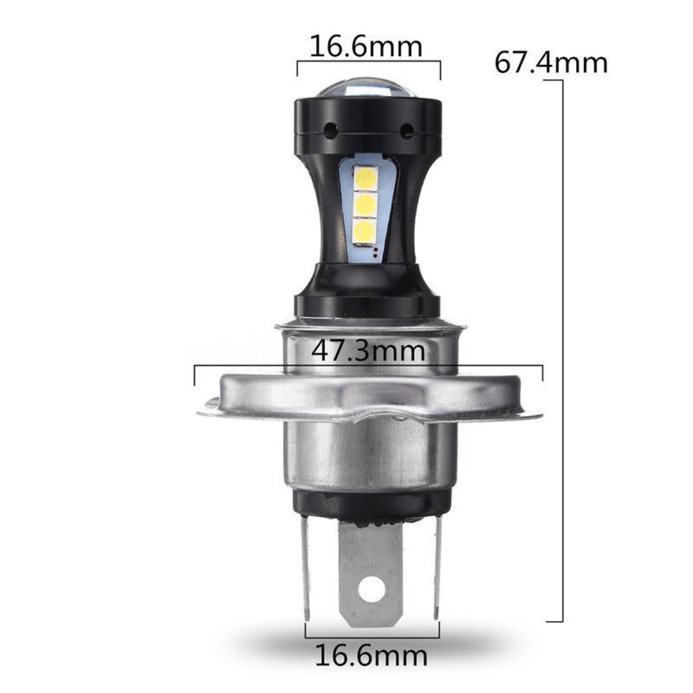 H4 светодиодный мотоциклетные фары автомобиля 12 V SMD 3030 18 светодиодный яркие фары DRL Противотуманные фары супер яркий белый авто аксессуары