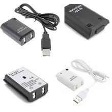 2 X USB Кабель зарядного устройства+ 4800 mAh аккумуляторная батарея для xbox 360 беспроводной контроллер для Microsoft xbox 360 беспроводной контроллер