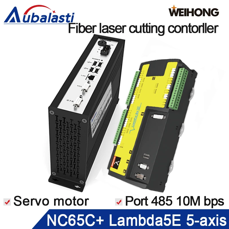 

high power fiber laser cutting machine controller NC65C+ Lambda5E support 5axis with computer surport servo motor