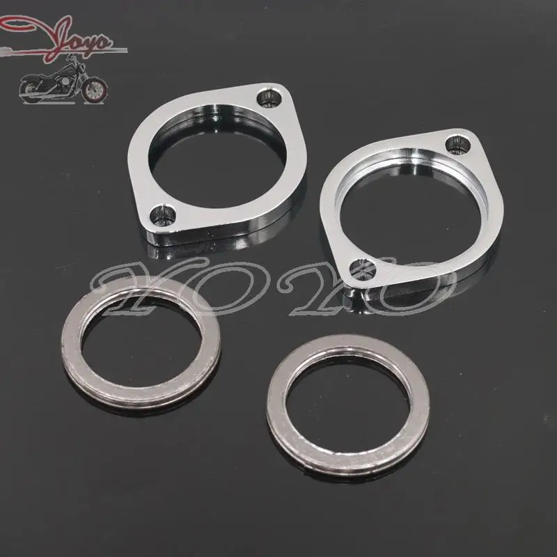 Buy MOTORCYCLE CHROME EXHAUST FLANGE KIT FOR HARLEY 86