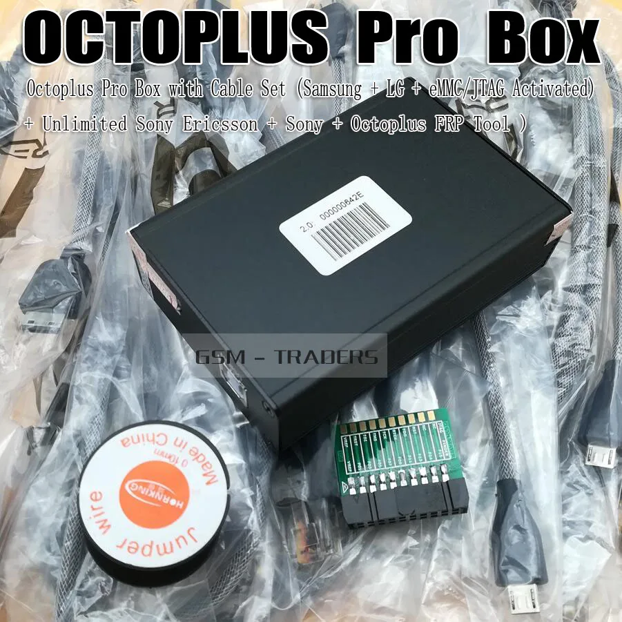 Коробка Octoplus Pro с кабелем/адаптером (активирована для Samsung + LG eMMC/JTAG неограниченная