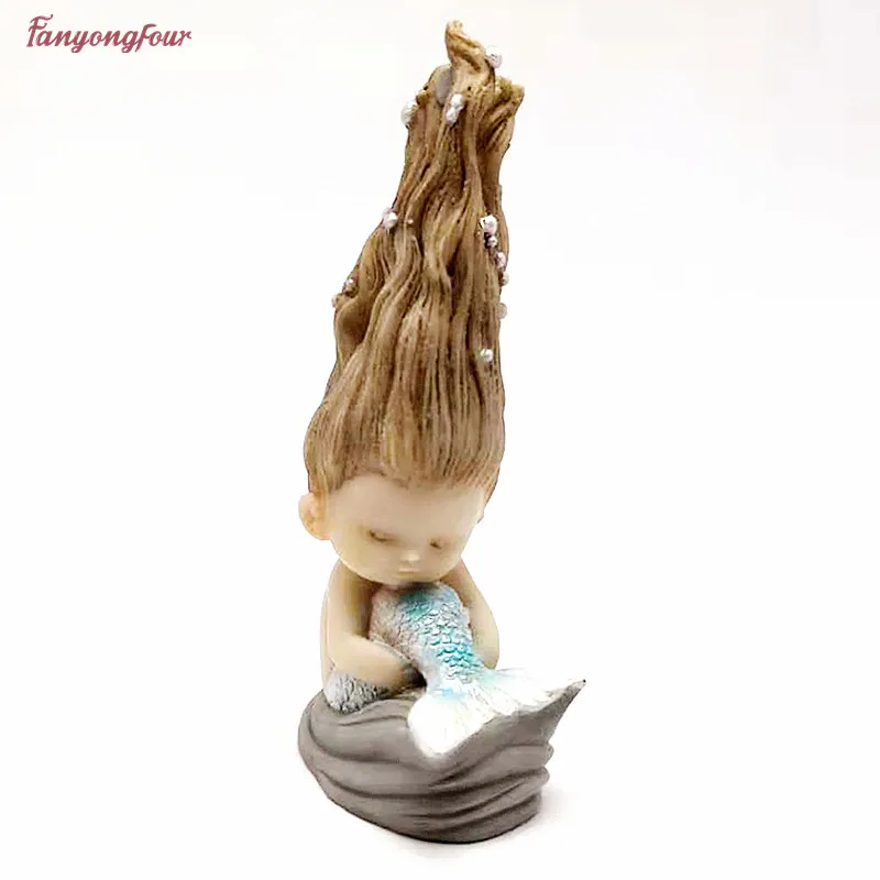 Силиконовая Русалка для мыла милое море diy шоколада конфет силиконовые формы