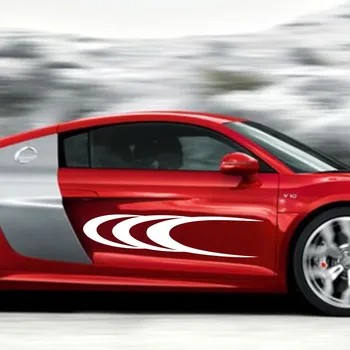 

Car C Cross Racing Stripe 110'' Door Decals for R8 Vinyl Graphics Motor Side stickers ZC487
