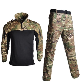 Army Military Uniform BDU Camouflage Breathable Combat Suit Airsoft War Game Clothes Set Quick Drying Shirts + Tactical Pants 1 6 the navy seal cqb combat tactical clothes set for 12 bodies