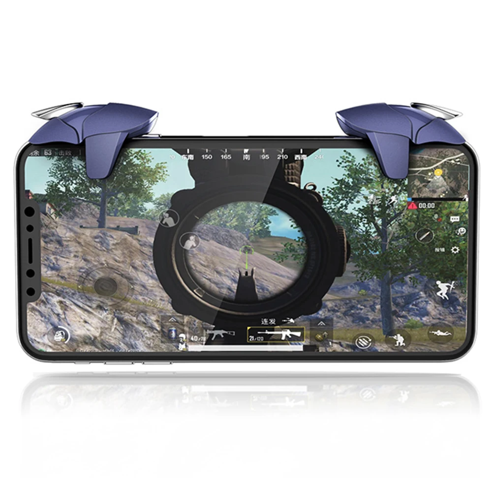 Cool Shark Shape Mobile Phone Gaming Trigger for PUBG Mobile Gamepad Fire Button Aim Key L1R1 Shooter Pubg Controller