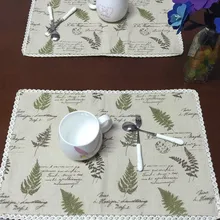 Европейская хлопчатобумажная льняная подставка изолирующая коврик настольный коврик чаши коврик дисковый коврик скатерти на заказ