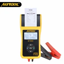 AUTOOL BT660 Battery System Tester Built-in Thermal Printer BT-660 with Shell Anti-acid Plastic Multi-Languages Fast Shipping