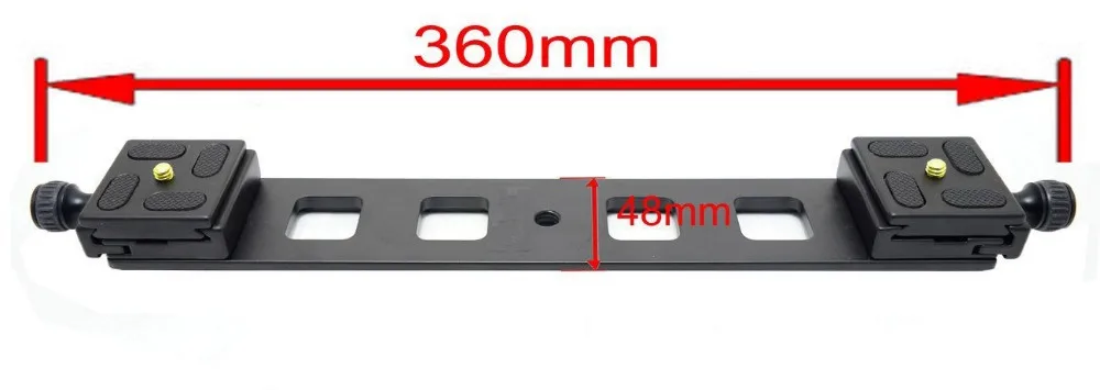 

New Lengthened Double Dual Quick Release Plate Dslr Camera Tripod Mount Bracket