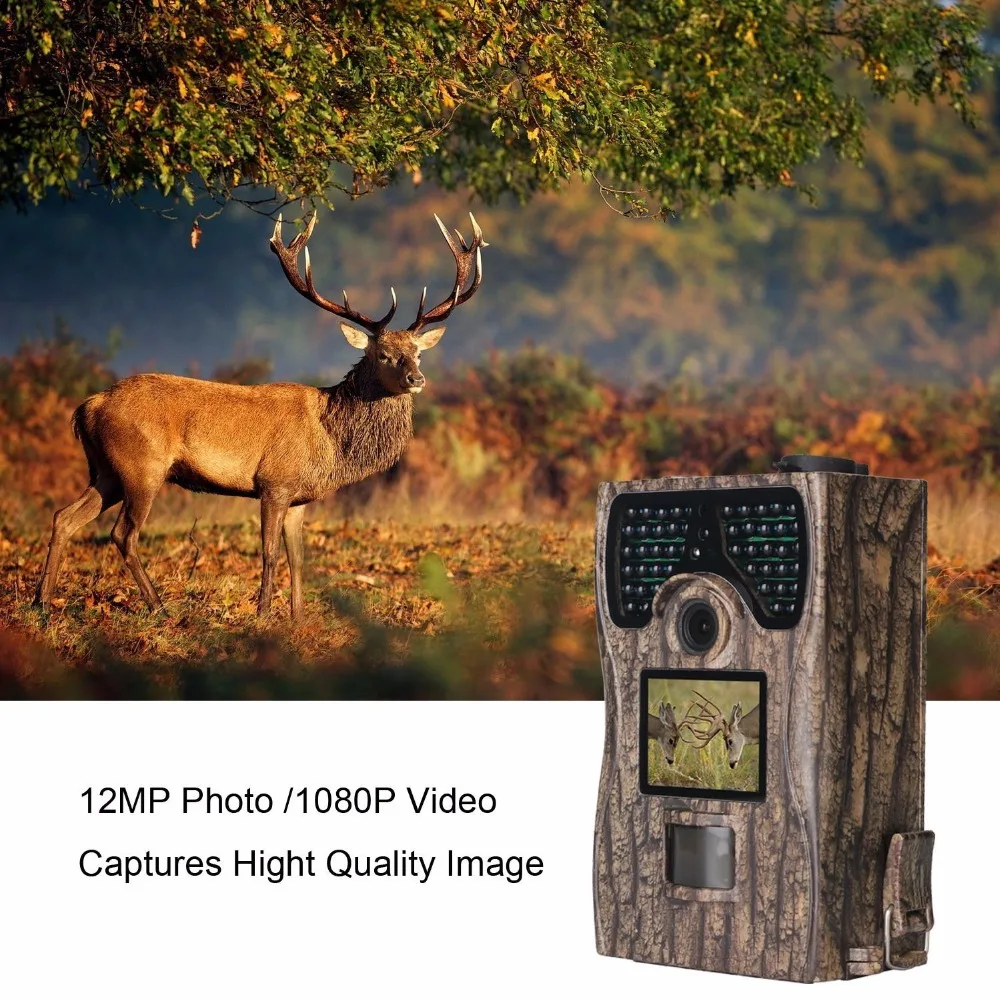 12MP Wildlife Hunting Camera Night Vision Infrared HD 1080P Scouting Game Camera Trap Trail Camera (1)