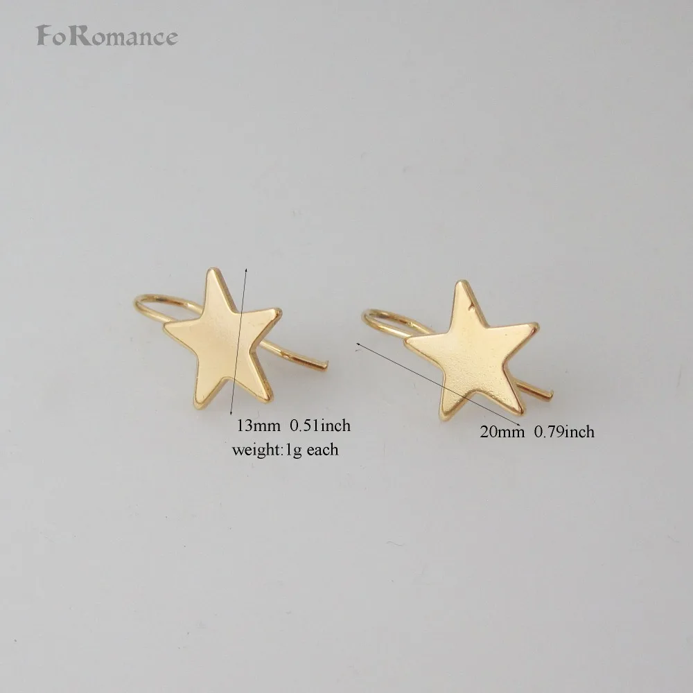 

Foromance/ NEW YELLOW GOLD GP THREE STYLES DANGLE 0.79 inch EARRING CIRCLE TRIANGLE STAR DANGLER