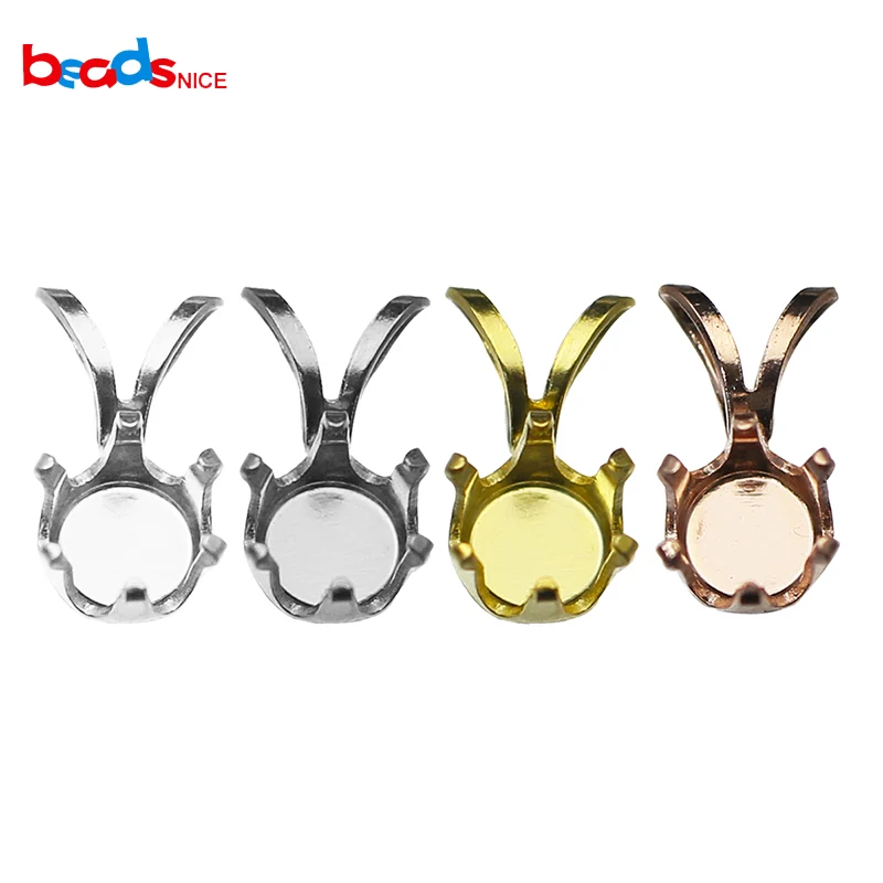 Beadsnice Silver 925 Pendant Setting Mounting fit 6mm Round Stone Bezel