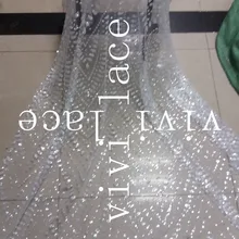 5 ярдов hll618 ясно наклеенного Блеск порошок Роскошные Тюль Кружева для вечеринки/вечернее платье/модный показ