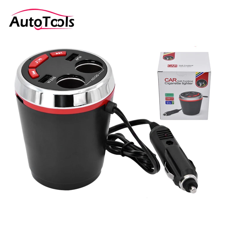 

Multi-function Car bluetooth car kit Dual USB charger bluetooth handsfree speaker Music MP3 player new car styling