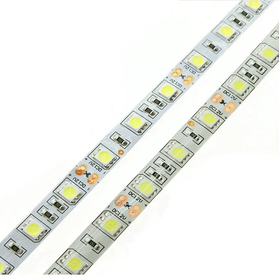 1M SMD 5050 LED Strip DC12V 60LEDsm Flexible LED Strip Tape Light Lamp RGB Warm White Home Advertising Sign Decoration Lighting (3)
