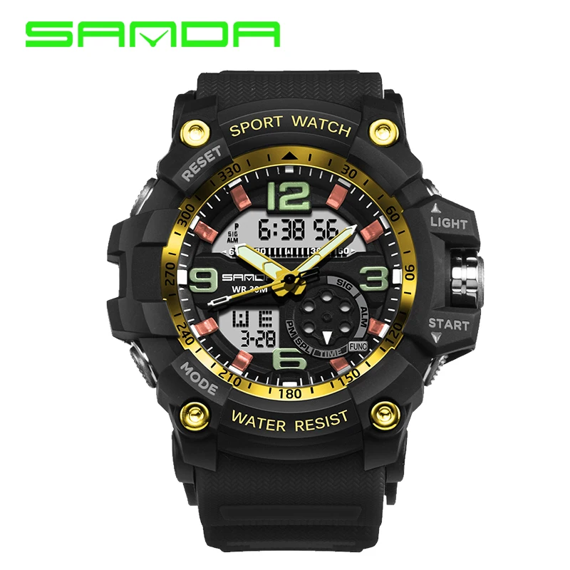 Prix pour SANDA Hommes Sport Montres Grande Taille Analogique Montre G Style LED Numérique Quartz Choc Montres Mode Casual Montre 2017 Prix pour SANDA Hommes Sport Montres Grande Taille Analogique Montre G Style LED Numérique Quartz Choc Montres Mode Casual Montre 2017