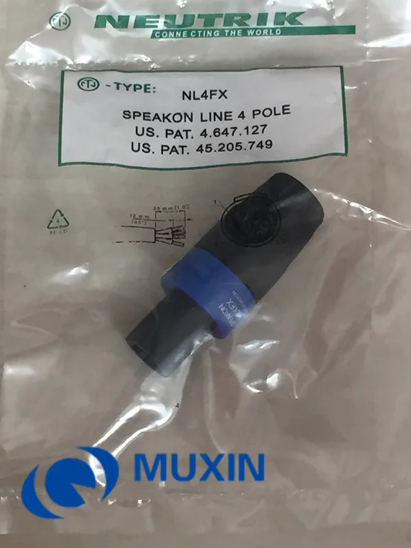 2 шт. NEUTR1K тип NL4FX Speakon 4 полюсный разъем мужской коннекторы для аудио колонок