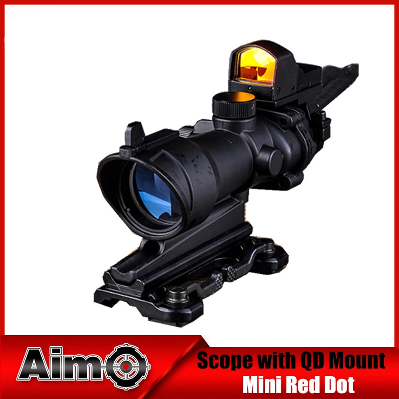 Aim O ACOG 4x32 оптический прицел и мини красная точка настоящий красный волоконно Imager