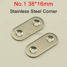 100 шт 38*16 мм плоские кронштейны из нержавеющей стали прямые металлические пластины ремонт починка соединения мебели соединительные фитинги K250