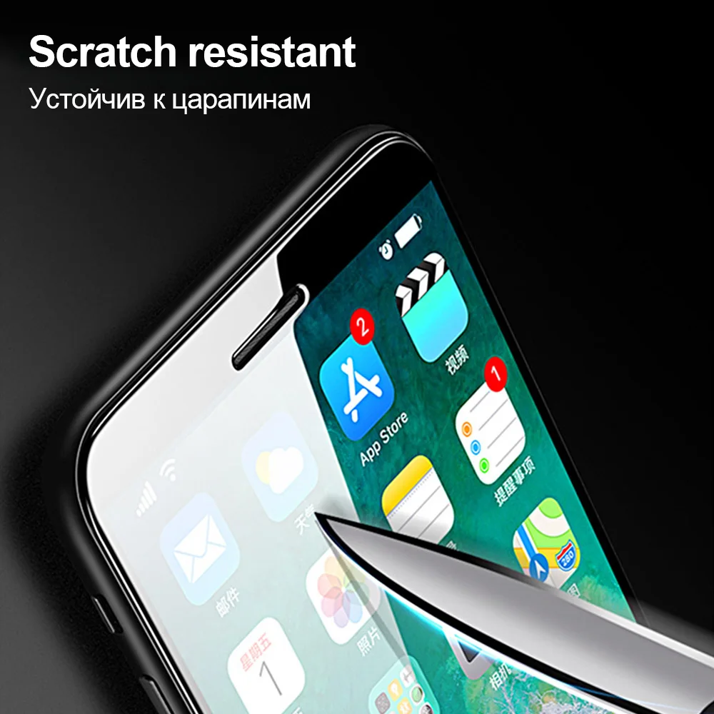 TOMKAS 5D Edge Защитное стекло для iPhone 7 6 закаленное защиты экрана 6s 8 Plus|Защитные стёкла