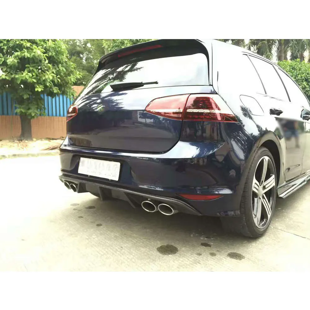 MK7 углеродного волокна диффузор губа на задний бампер для Volkswagen Golf 7 VII R Rline