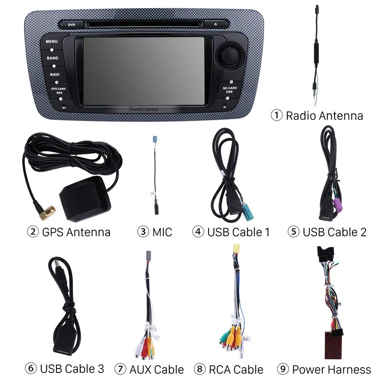 Cheap Seicane 2 Din Android 8.0 7 inch Car Radio For 2009 2010 2011 2012 2013 SEAT IBIZA VW Stereo GPS Multimedia Player 4G/WIFI 3