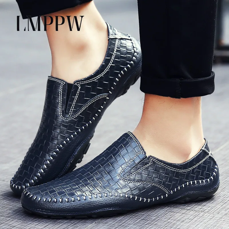 

2017 New England Men's Genuine Leather Shoes Comfortable Leisure Loafers All-match Doug Driving Shoes Handmade Men Flats Shoes 8