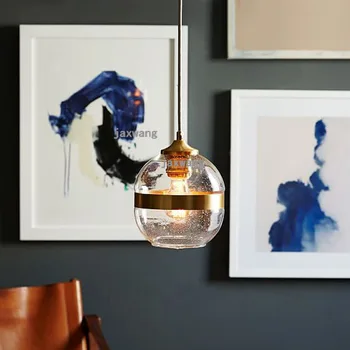 

Nordic LED Pendant Lights Glass Reading Room Minimalist Restaurant Hanging Lamp Bedside Living Room Cafe Designer Pendant Lamp
