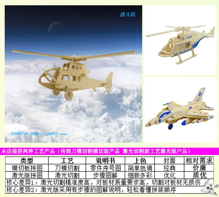 3D мини-самолет моделирование деревянная головоломка 3D стерео образовательные головоломки для детей игрушки DIY дети головоломки детские игрушки