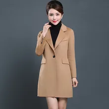 Spring and Autumn Hand double-sided wool Self-cultivation lapel Woolen jacket