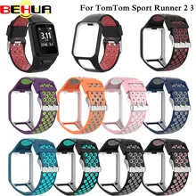 Сменный Браслет для часов Tomtom, силиконовый ремешок для Tom tom Runner 3/Adventurer/Golfer 2/Runner 2 Cardio/Spark 3 Music