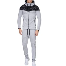 Новые мужские свитшоты в стиле пэчворк, весенний спортивный костюм, комплект, осенние мужские повседневные костюмы, мужской комплект из свитера с брюками камуфляжного цвета