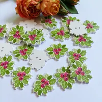 50pcs Multicolor Christmas Pattern Wooden Buttons 2 Hole Scrapbooking Supplies Sewing Scrapbooking 2