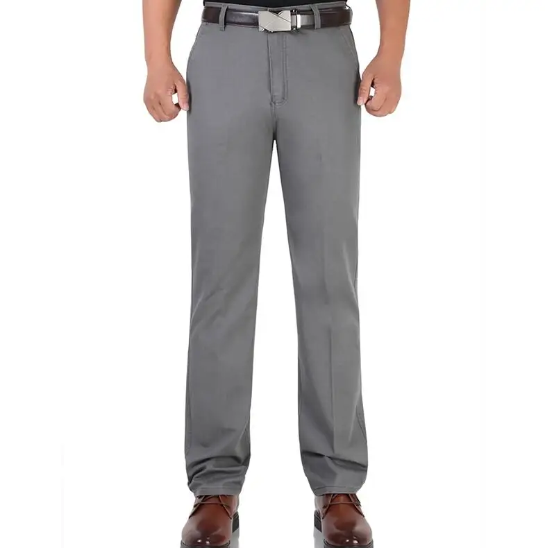 Модные деловые мужские брюки прямые летние длинные мужские брюки классические деловые повседневные брюки длинные брюки костюм брюки - Цвет: as picture