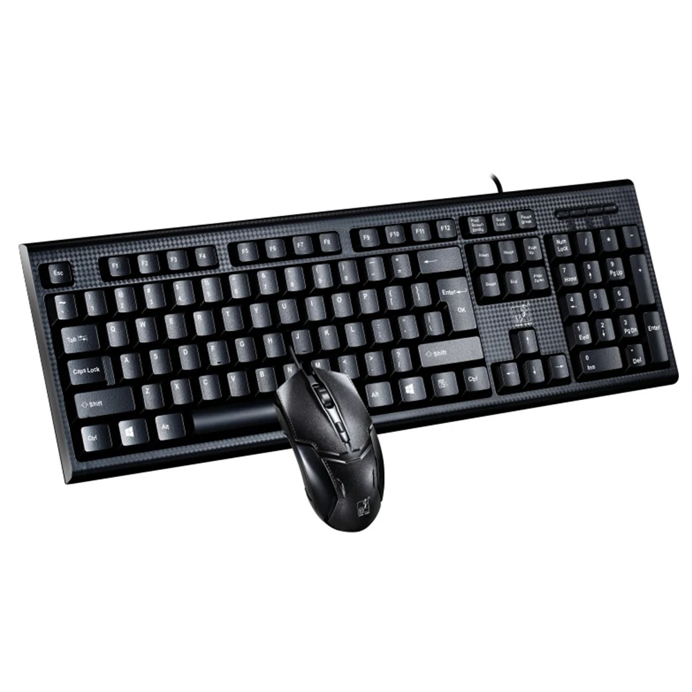 

Desktop PC Laptop Computer Wired Keyboards and Mouse Combos 104 keys Keyboard 1000DPI 3 keys Mouse Standard Office Gaming