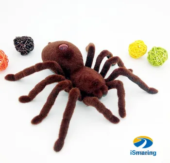 

Official iSmaring Holiday Simulation Remote Control 11" 2 Channel Realistic RC Spider Eyes Shine Tricky Scary Toy Prank Gift