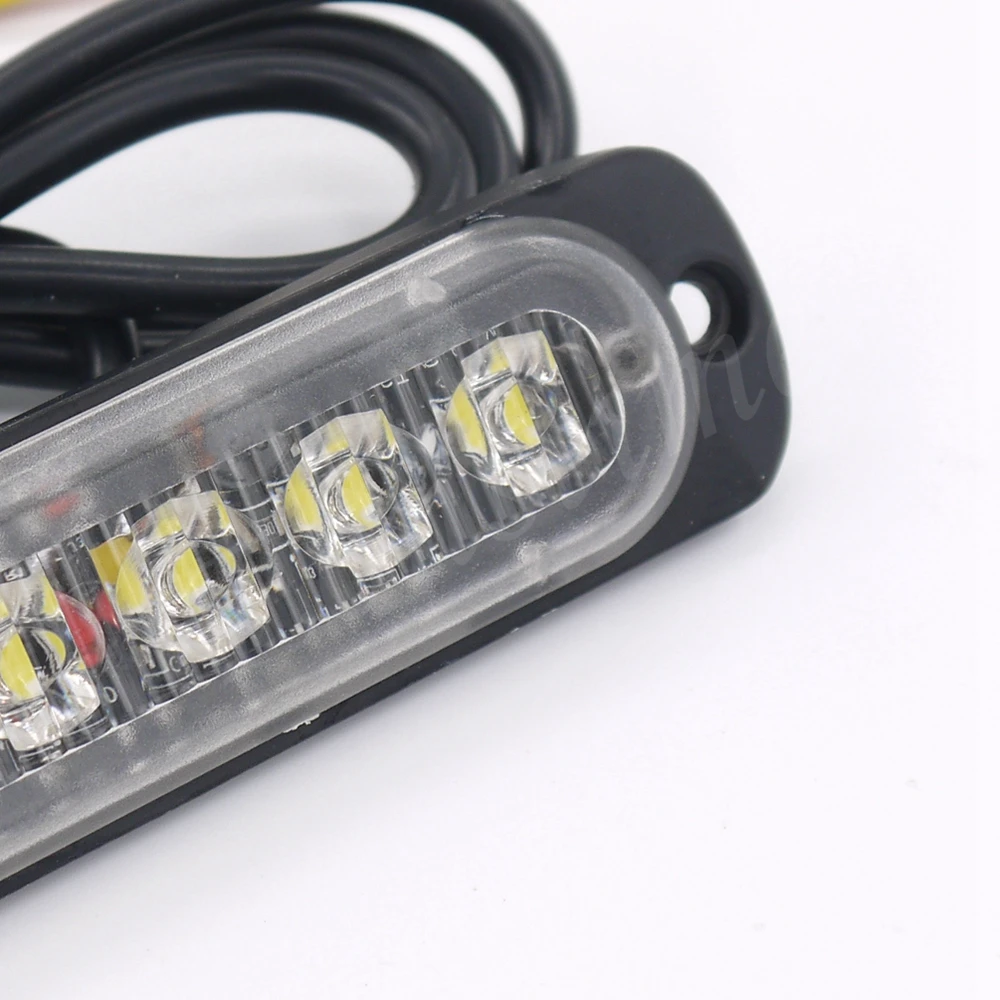 Eonstime 6W 12 V/24 V автомобиль 6Led Строб Предупреждение светильник с тактовой мерцающей светильник бар грузовик контрольная лампа Янтарный/Желтый Красный сине-белые