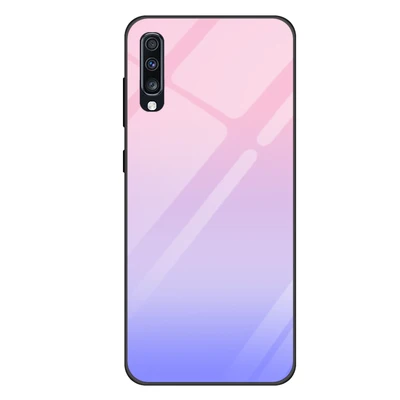 Для samsung galaxy A50 A5050 чехол звездное небо закаленное стекло+ ТПУ Край тонкий Жесткий задний Чехол A505F 6," бампер чехол для телефона s - Цвет: A2