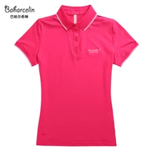 Baharcelin/большие размеры, яркие цвета, рубашка поло, топы для женщин, воротник-стойка, топы-поло, короткий рукав, хлопок, верхняя одежда