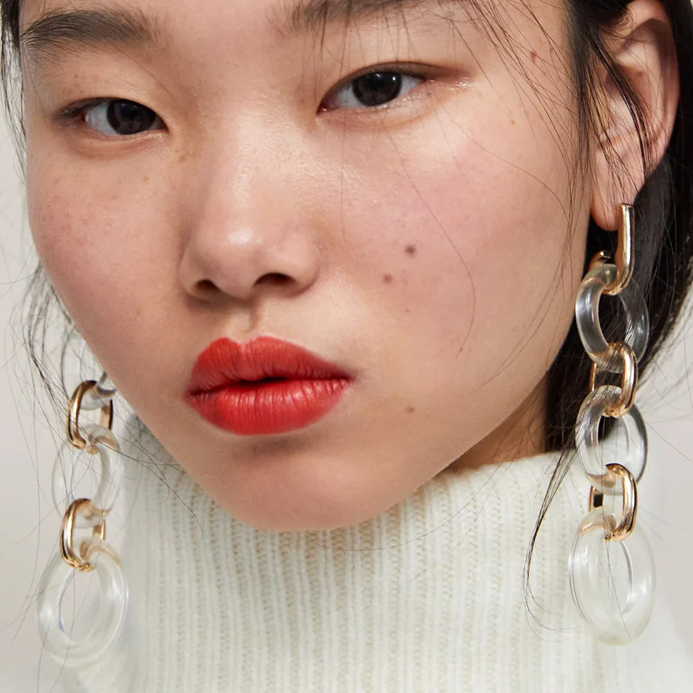 Unique Fashion Drop-shaped Big Earrings Retro Personality Simple Earrings Wedding Party Jewelry Gift ET39 (3)